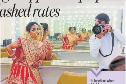  ?? SOURCED ?? A pre-wedding photoshoot underway in Lucknow