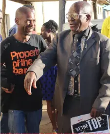  ?? ?? Heal Us founder Columbus Mushore (left) with the late Cde Mazorodze.