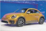  ?? AP ?? The 2017 Volkswagen Beetle Dune is displayed at the Los Angeles Auto Show in Los Angeles.