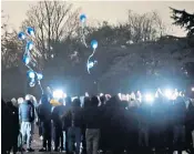  ?? ?? The crowd releases balloons at a vigil for Harry Pitman in Downhills Park, north London, above; an image of the boy with his sister was shared on social media by her, main, and more photos of Harry were posted by his family, right