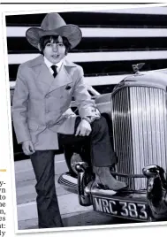  ??  ?? RIDING HIGH: Jack, aged 16, posing with a Rolls-Royce for a 1969 photoshoot