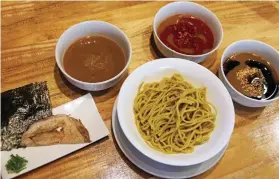  ??  ?? TSUKEMEN OR DIPPING RAMEN