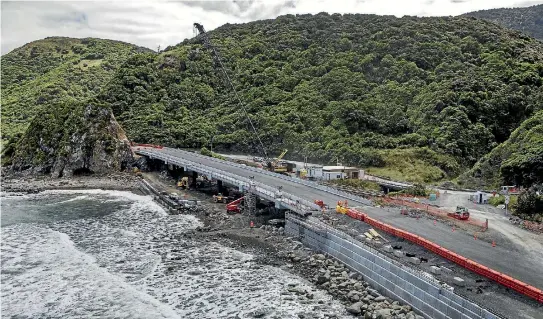  ?? PHOTO: JOHN KIRK-ANDERSON/STUFF ?? SH1 north of Kaiko¯ura underwent a massive rebuilding project after the magnitude-7.8 earthquake in November 2016. Work to upgrade the highway is continuing.