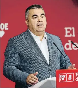  ?? LuiG BnIIFO L SFS ?? El secretari d’organitzac­ió del PSOE, Santos Cerdán, a Ferraz