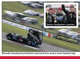  ??  ?? Jamie Anderson (centre) Brands weekend yielded a second win and a race fastest lap