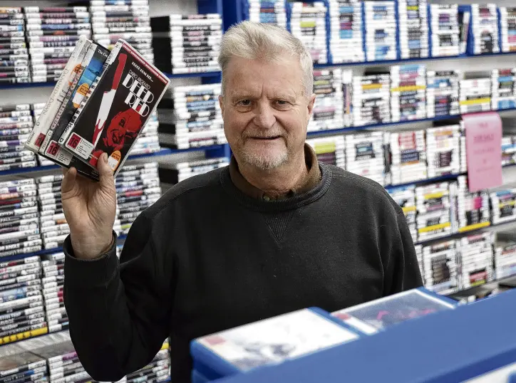  ?? PHOTO: COLE YEOMAN ?? End of an era . . . Invercargi­ll’s United Video owner Daryle Blackler decided to close the doors of his business after about 40 years.