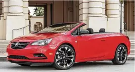  ?? Buick photos ?? Customers were clamoring for a Cascada in red so Buick came up with its “dark effects package” for 2017. There’s no added cost for the new option, which is only available on the top-of-the-line Sport Touring.