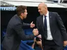  ?? Bild: SERGIO PEREZ ?? TUFFT LÄGE. Atléticos tränare Diego Simeone vägrar tro att loppet är kört inför dagens returmöte med Real Madrid.