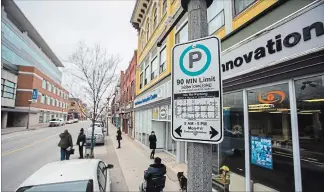  ?? JULIE JOCSAK THE ST. CATHARINES STANDARD ?? The Downtown Board of Management in Niagara Falls is requesting city council support its request to discontinu­e 90-minute free parking and move to paid parking in the Queen Street district.