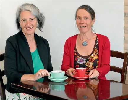  ?? PHOTO: MARION VAN DIJK/FAIRFAX NZ ?? Barbara Greene, left, and Kristine Rose, co-facilitato­rs of the Nelson Death Cafe group that has been meeting for a year.