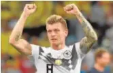  ?? AFP ?? Kroos celebra el gol de la victoria