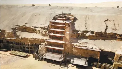  ?? PROVIDED TO CHINA DAILY ?? The Digital Library Cave project re-creates the 5,250-feet-long external cliff face of the Mogao Caves in Dunhuang, Gansu province.