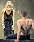  ??  ?? Exposed: Sienna Miller (Maggie) and Jack O’connell (Brick) in Cat on a Hot Tin Roof