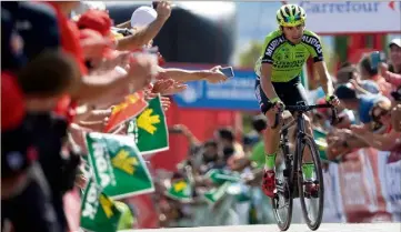  ?? (Photo AFP) ?? Passé pro en , Rodriguez s’offre une victoire de prestige dans un grand Tour.