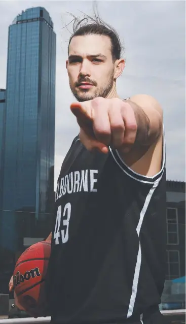  ?? Picture: GETTY IMAGES ?? POINTED REPLY: Chris Goulding of Melbourne United, at the 2017/18 NBL and WNBL season launch at Crown Towers, reckons the banter with Aaron Fearne is all part of the fun.