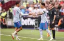  ?? Action Images/Reuters ?? Mason Greenwood and Jadon Sancho are among the players whose opportunit­ies have been reduced by the presence of Cristiano Ronaldo. Photograph: John Sibley/