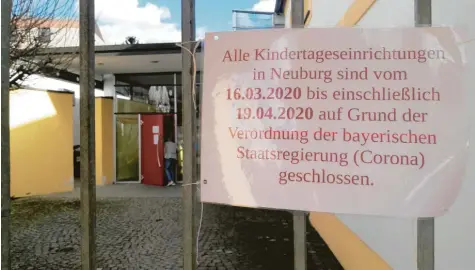  ?? Foto: Gloria Geißler ?? Nicht nur der Verein Frühförder­ung in Neuburg stellt ab Montag wegen der Corona-Krise den Betrieb ein. Neben den Kindertage­seinrichtu­ngen sind auch alle Schulen in Bayern betroffen.