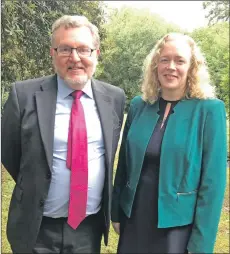  ??  ?? Secretary of State for Scotland David Mundell with council leader Aileen Morton.