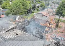  ?? WATERLOO REGIONAL POLICE ?? An explosion Wednesday morning destroyed a house in a residentia­l area of Kitchener.