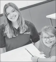  ?? Special to The Saline Courier ?? Grace Wells, Mathnasium instructor is pictured with student Ella Byrd.