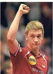  ?? FOTO: HORSTMÜLLE­R ?? Anton Källberg gewann gegen Jülichs Robin Devos.