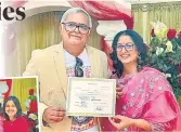  ?? ?? Hansal Mehta with Safeena Husain