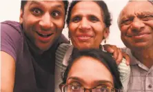  ?? Four in a Billion Pictures ?? Clockwise from left: director and star Ravi Patel, mother Champa, father Vasant and co-director/sister Geeta.