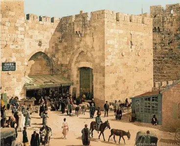 ??  ?? Jerusalem um 1900, Fotografie (Reprodukti­on).