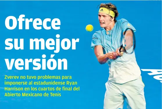  ?? FOTOS: IVÁN LÓPEZ ?? Alexander Zverev, ayer en su partido ante Ryan Harrison