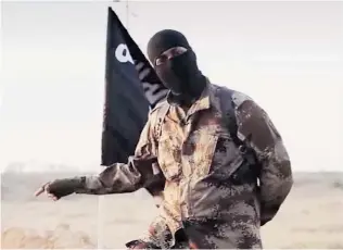  ?? YOUTUBE ?? The Islamic State, which rules over a chunk of desert on the other side of the world, has urged its followers to kill Canadians in offi cial statements.