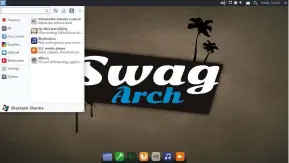  ??  ?? Despite its name, SwagArch is a rather vanilla Linux distro, offering neither bling nor a vast set of default applicatio­ns.