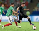  ?? GETTY IMAGES ?? Marco Rojas in action against Mexico during the Confederat­ions Cup in Russia last month.