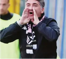  ??  ?? Il tecnico del Palermo Roberto Boscaglia, 52 anni, 1ª stagione in rosanero