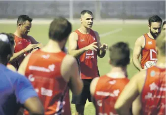  ?? Pawan Singh / The National ?? Former Wales scrum-half Mike Phillips is hoping his coaching role with the Jebel Ali Dragons might help to lead him back into the profession­al game in the future