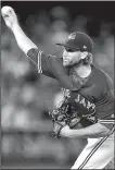  ?? The Canadian Press via AP/FRANK GUNN ?? Toronto pitcher Chris Rowley went to West Point because they needed a pitcher. Now he is the school’s only graduate to reach the major leagues.