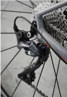  ??  ?? Below High-spec Shimano Ultegra R8000 gearing is great for the price Bottom Taking from the off-road world, the Cube uses Shimano Deore brakes