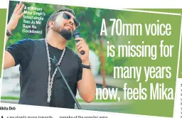  ??  ?? A still from Mika Singh’s latest single Tum Jo Mil Gaye Ho (Lockdown)