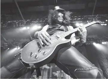  ??  ?? Guitarist Slash of Guns N’ Roses performing in Hong Kong on July 29, 2010. — AFP file photo