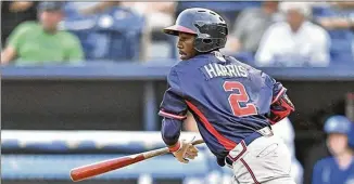  ?? TONY FARLOW / AP 2019 ?? Outfielder Michael Harris, who is a former Stockbridg­e High star, was drafted by the Braves last year. He played 31 games in the Florida Rookie League and 22 games at Single-A Rome in 2019.