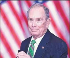  ?? AFP VIA GETTY IMAGES ?? Former Democratic presidenti­al candidate Mike Bloomberg is spending millions to help the party unseat President Trump in November.