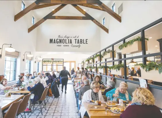  ?? PHOTOS: JULIA ROBINSON/THE WASHINGTON POST ?? Magnolia Table is a breakfast and lunch restaurant opened by Chip and Joanna Gaines in Waco, a Texas city to which they’ve given new life.