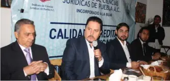  ?? Bibiana Díaz ?? Rueda de prensa del Instituto de Ciencias Jurídicas. /