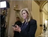  ?? J. SCOTT APPLEWHITE — THE ASSOCIATED PRESS ?? Rep. Marsha Blackburn, R-Tenn., leaves the House chamber.