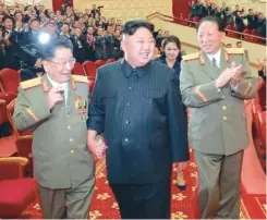  ??  ?? KIM JONG-UN. Celebració­n por su programa nuclear.