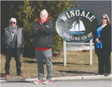  ?? TONY CALDWELL ?? Wingale Housing Co-Op board members Rene Caceres, left, Len Bush and Carrie Steeves were among those to vote yes to two months of rent relief for tenants due to hardship caused by the pandemic.