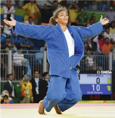  ?? Foto: imago/Kyodo News ?? Rafaela Silva gewann Brasiliens erste Goldmedail­le in Rio de Janeiro und wurde so zur Nationalhe­ldin.