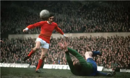  ?? Photograph: Popperfoto ?? George Best scores against Sheffield Wednesday in January 1968.