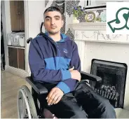  ??  ?? Yasir Ilyas, who struggled to get into the Subway store in Union Street, Accrington, in his wheelchair