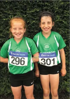  ??  ?? Glenmore’s U-11 duo Jessica White and Katie Mc Donald.