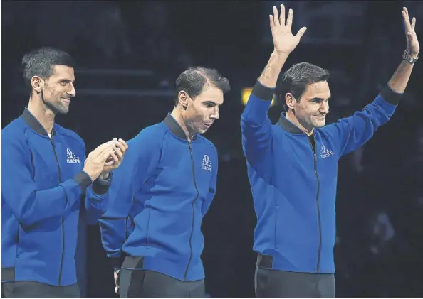  ?? Foto: efe ?? El suizo Roger Federer será el miembro del ‘Big Three’ con menos títulos del Grand Slam (20), una cuestión aún por resolver entre el balear Rafa Nadal (22) y el serbio Novak Djokovic (21)